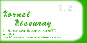 kornel missuray business card